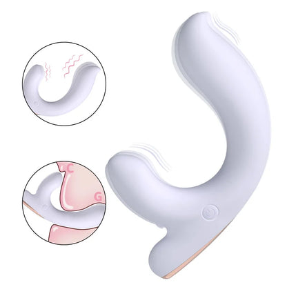 Soft purple Silk G-Spot Rabbit Vibrator with dual-layer silicone body showcasing the targeted clitoral and internal motor pleasure points.