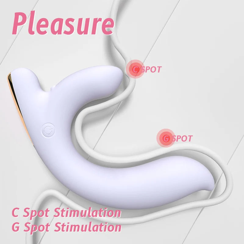 Soft purple Silk G-Spot Rabbit Vibrator with dual-layer silicone body showcasing the targeted clitoral and internal motor pleasure points.
