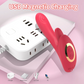 Siren rabbit vibrator in Crimson Rose featuring internal thumping and external licking by Fizzglow