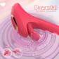 Siren rabbit vibrator in Crimson Rose featuring internal thumping and external licking by Fizzglow