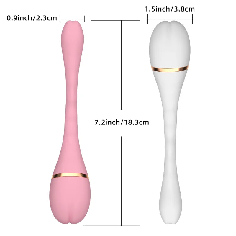Fizzglow Sway pink wearable G-spot vibrator with wireless remote control showing its ergonomic contours.