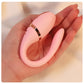 Fizzglow Sway pink wearable G-spot vibrator with wireless remote control showing its ergonomic contours.