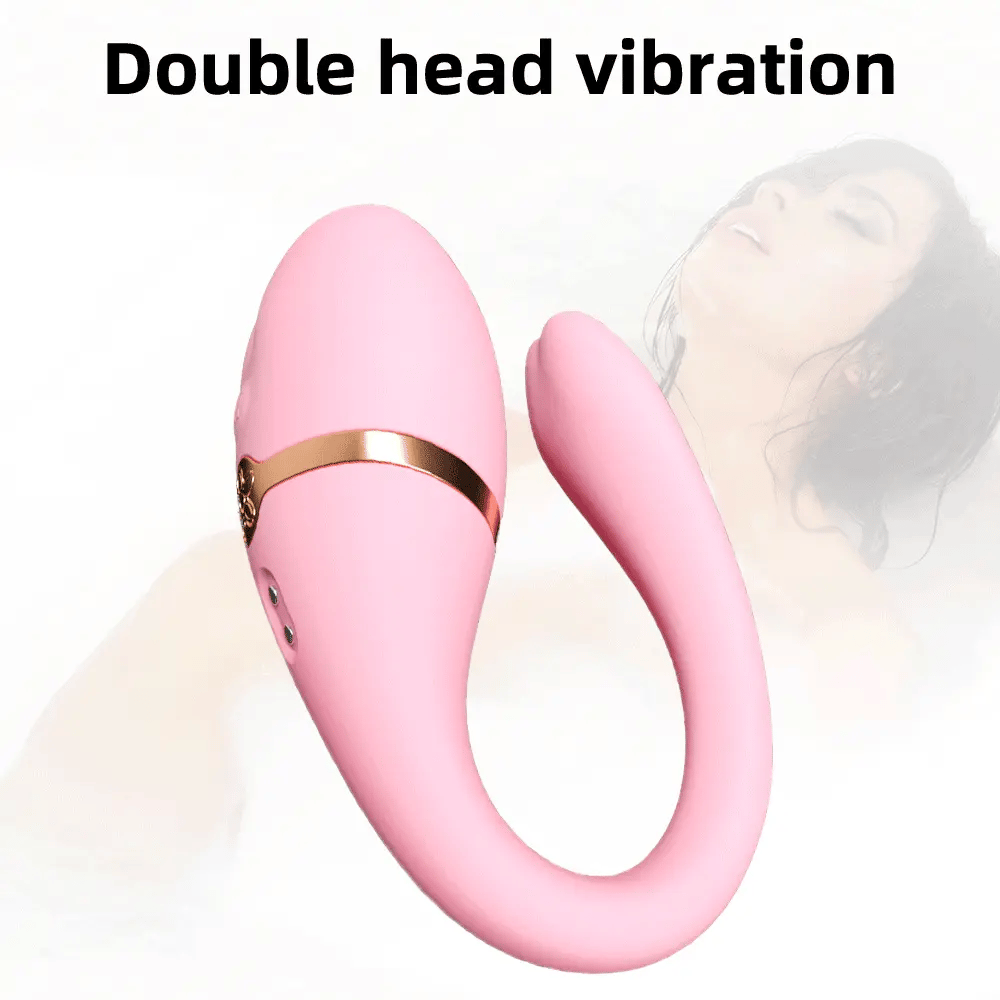 Fizzglow Sway pink wearable G-spot vibrator with wireless remote control showing its ergonomic contours.