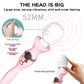 Close-up view of the 52mm large silicone massage head with soft textured bumps on the Fizzglow Tide magic wand vibrator.