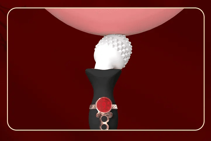 Demonstration of the 360-degree flexible neck on the Fizzglow Tide magic wand vibrator bending smoothly under pressure.