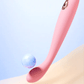 Twirl pink slim waisted g-spot vibrator with ribbed fingerprint texture showing silk soft silicone bendable body