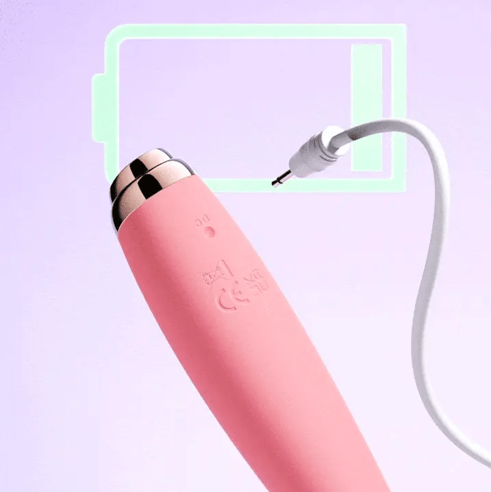Twirl pink slim waisted g-spot vibrator with ribbed fingerprint texture showing silk soft silicone bendable body