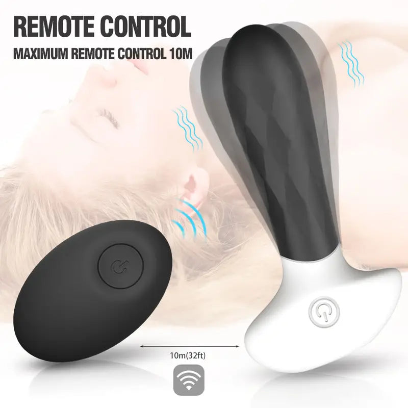 Fizzglow Vortex showing flexible silicone stem movement and 32ft long distance wireless remote control