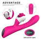 Fizzglow Vortex G-Spot Rabbit Vibrator highlighting 360° rotating wheel, vibrating curved tip, and colorful LED lights