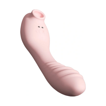 Flexi-Core Double Delight - Sucking & Vibrating G-Spot Massager with 13,000 RPM Motor and Intelligent Heating  Fizzglow