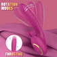 Flutter G-Spot Rabbit Vibrator with three-ear clitoral pinching mechanism and automatic thrusting premium silicone shaft